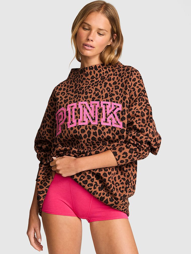 Oversize mikina se stojáčkem Campus Fleece