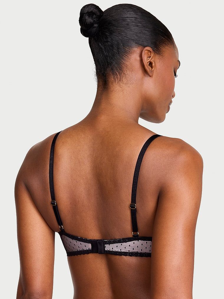 Push-up podprsenka Heritage Dot Mesh. Produkt je růžové barvy a pochází z kolekce Dream Angels.