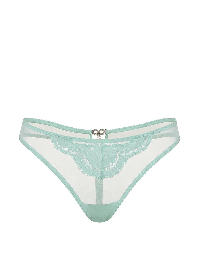 Tanga s třpytivým mašlí. Produkt je modré barvy a pochází z kolekce Dream Angels.