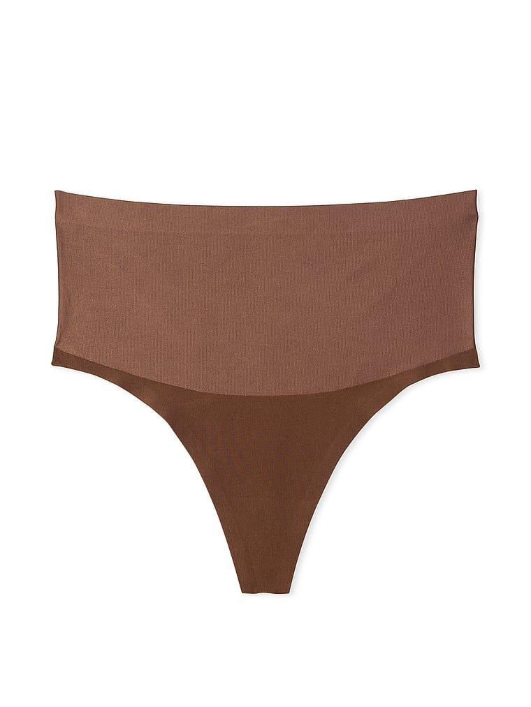Vyhlazující tvarující tanga s vysokým pasem. Produkt je hnědý a pochází z kolekce Body by Victoria.