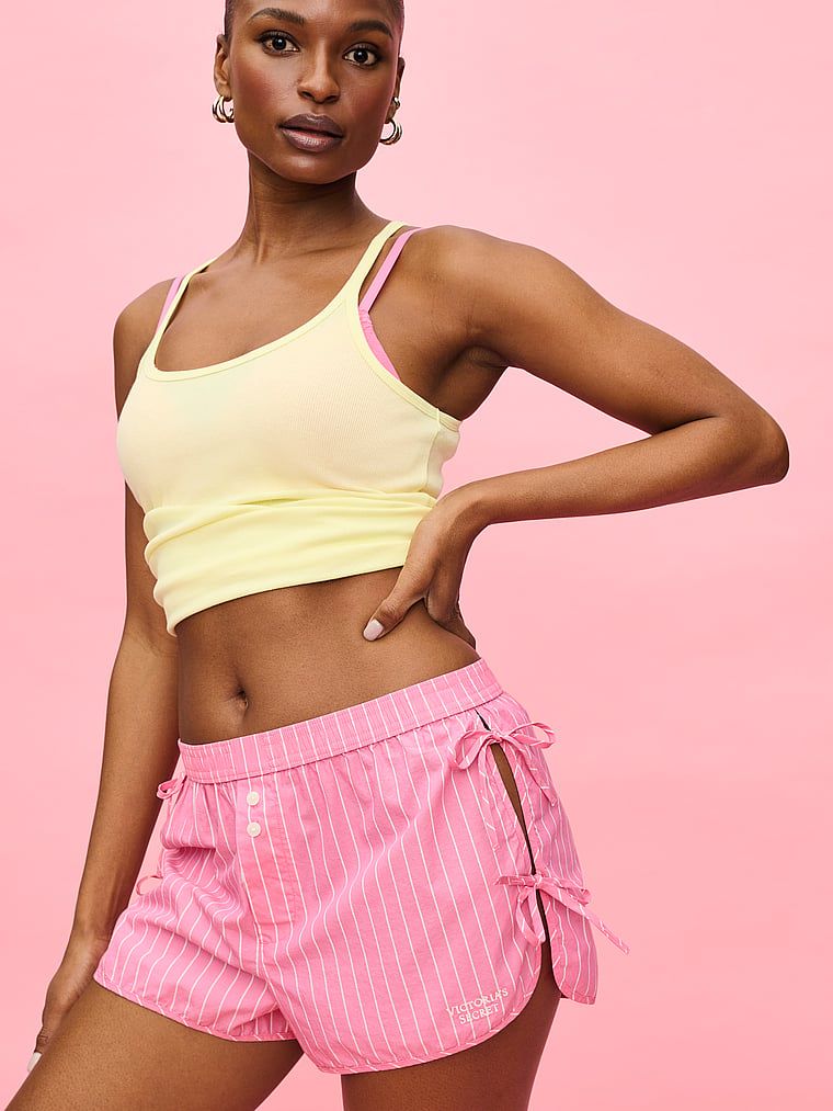 Mix & Match bavlněné pyžamové kraťasy Heritage. Produkt je vzorovaný a pochází z kolekce Victoria's Secret.