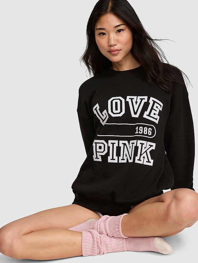 Oversize mikina s kulatým výstřihem Campus Fleece