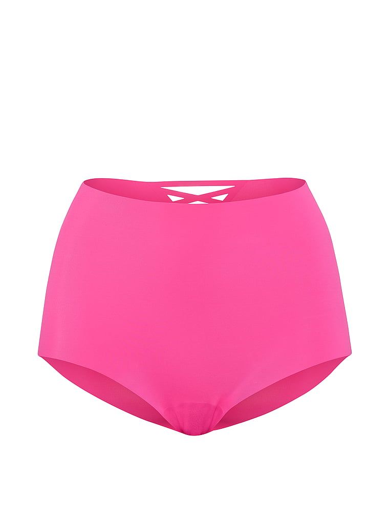 Bezešvé kalhotky s ramínky na zádech No-Show Strappy. Produkt je růžové barvy a pochází z kolekce No-Show.