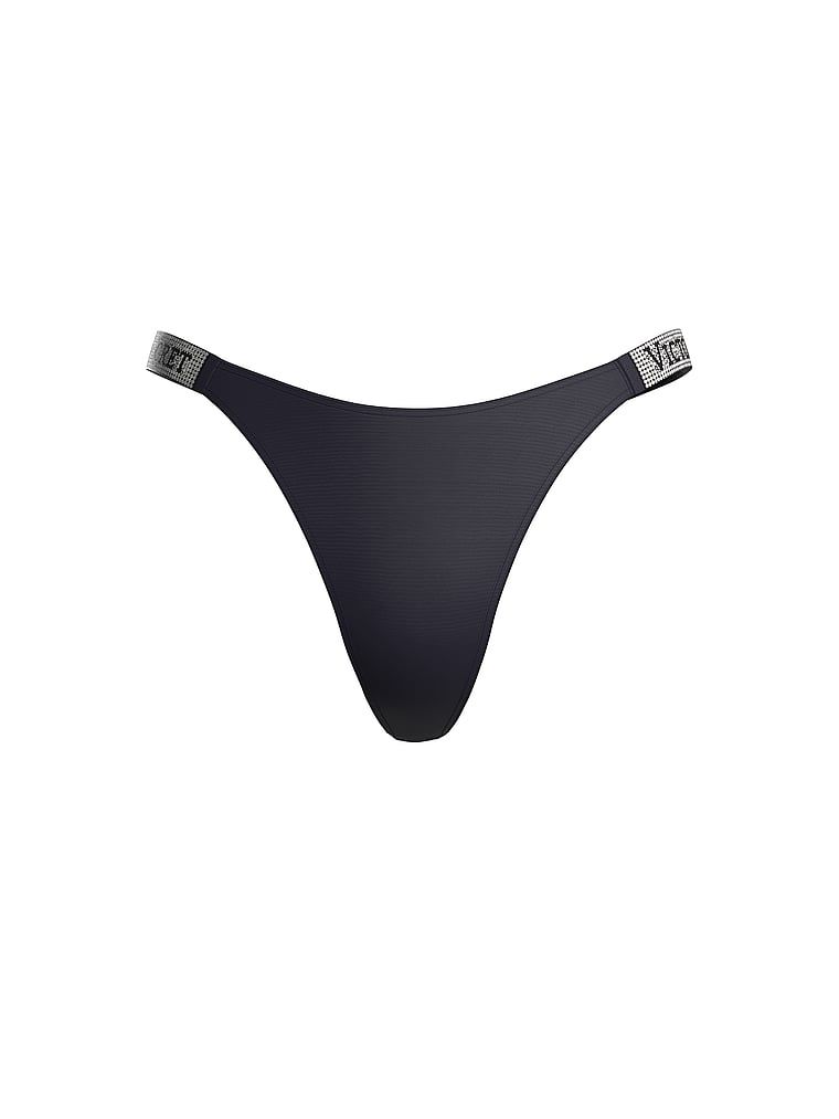 Tanga s lesklými ramínky Shine Strap. Produkt je modré barvy a pochází z kolekce Very Sexy.