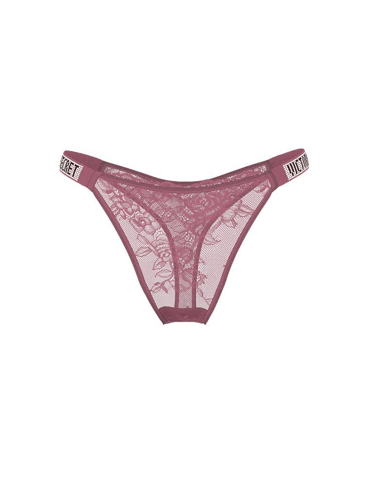 Řemínek Shine Strap Rose Krajka tanga. Produkt je fialový a pochází z kolekce Very Sexy.