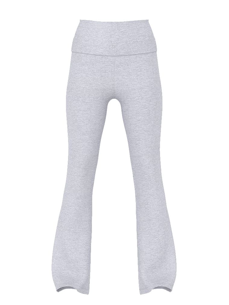 Bavlněné legíny Foldover Flare. Produkt je šedé barvy a pochází z kolekce Angel Essentials.
