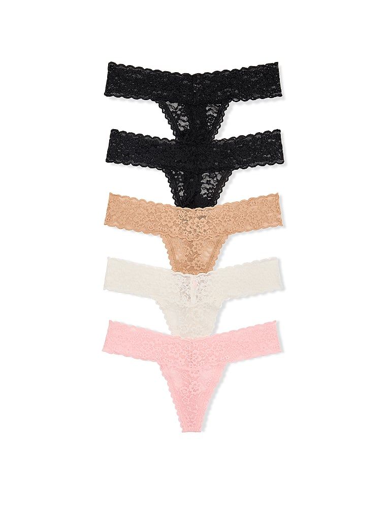 Victoria's Secret Pětibalení krajkových tang