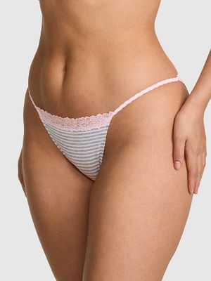 Bavlněné S krajkovým lemem Bikini kalhotky