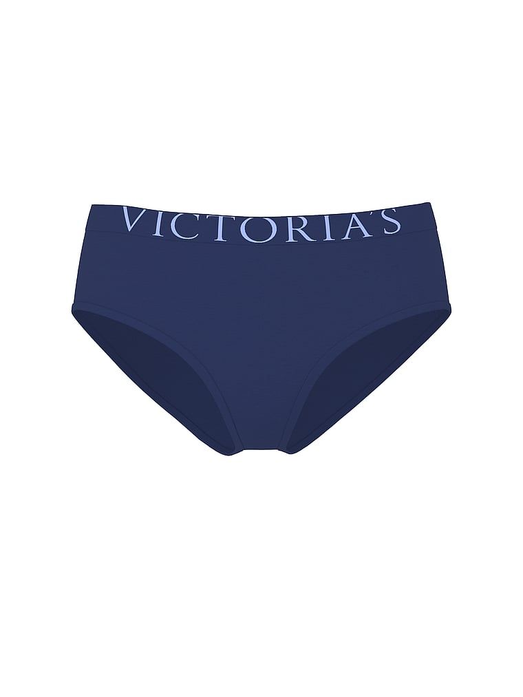 Logo Hiphugger s bavlněnými kalhotkami. Produkt je modré barvy a pochází z kolekce Cotton.