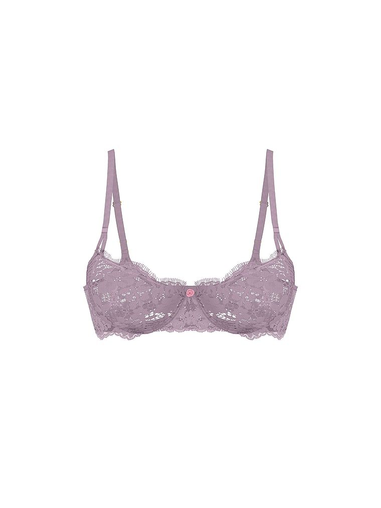 Nevyztužená balkonetová podprsenka Wicked Lace Balconette. Produkt je růžové barvy a pochází z kolekce Dream Angels.