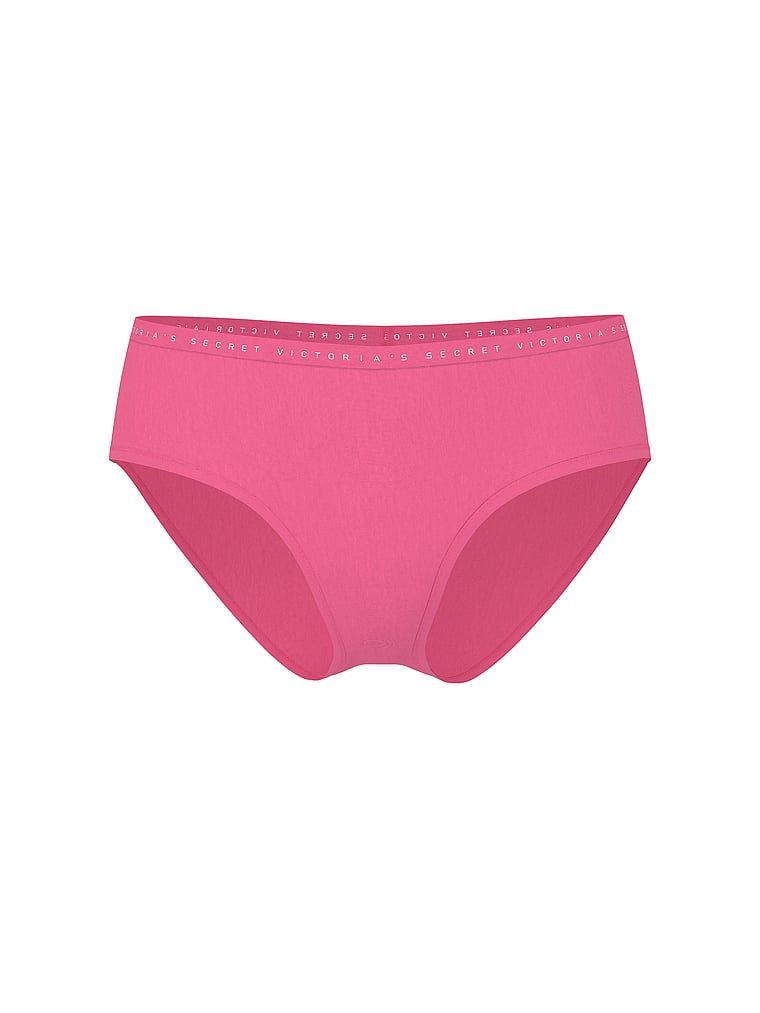 Bavlněné kalhotky Hiphugger. Produkt má růžovou barvu a pochází z kolekce Victoria's Secret.