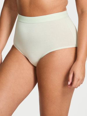 Cotton Bavlněné kalhotky s vysokým pasem s logem