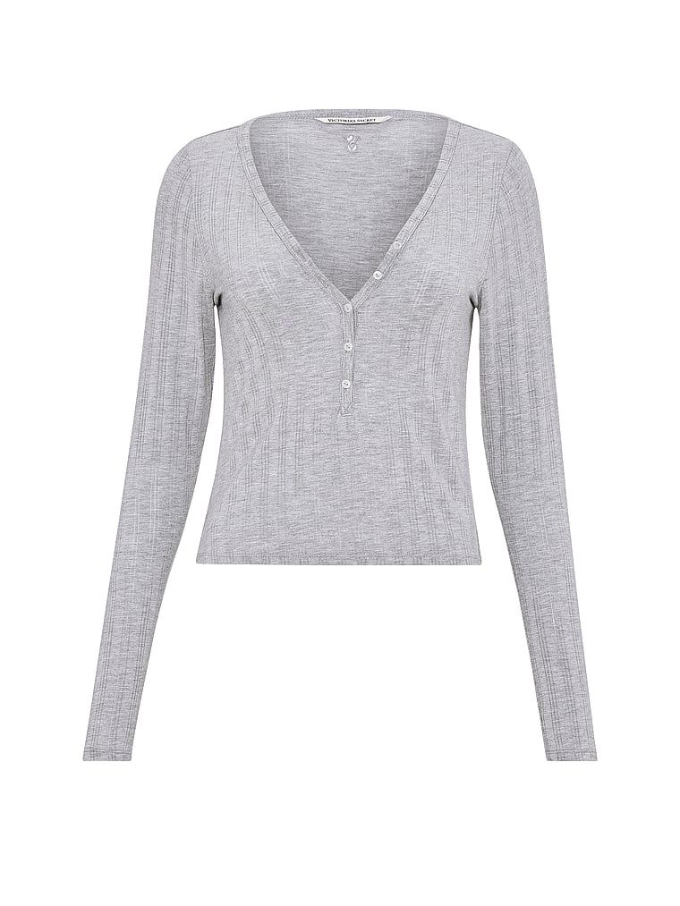 SoSoft Ultra-Fine modální halenka na spaní. Produkt je šedé barvy a pochází z kolekce Victoria's Secret.