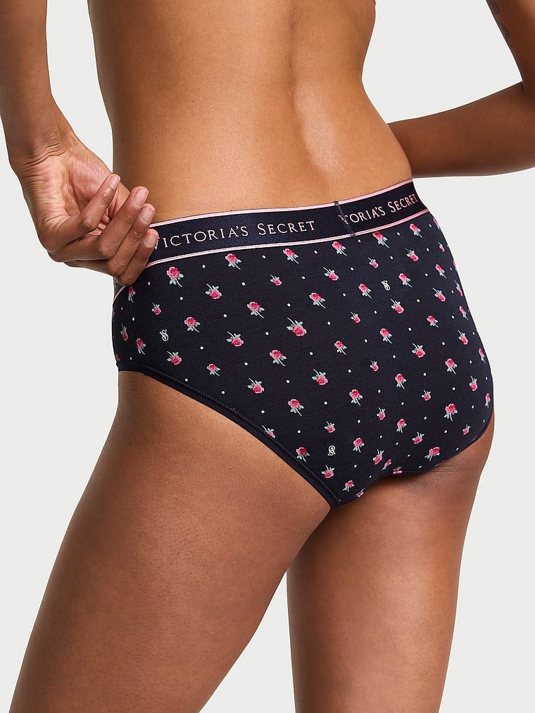 Bavlněné kalhotky s logem Hiphugger v pase. Produkt má květinovou barvu a pochází z kolekce Cotton.