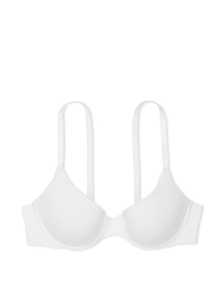 Hladká Demi mírně vyztužená podprsenka. Produkt je bílý a pochází z kolekce triček.