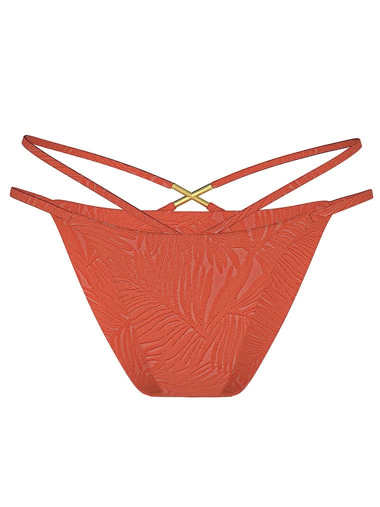 Spodní díl bikin s ramínky Archivy Sexy ramínka Brazilské. Produkt je oranžový a pochází z kolekce Victoria's Secret Swim.