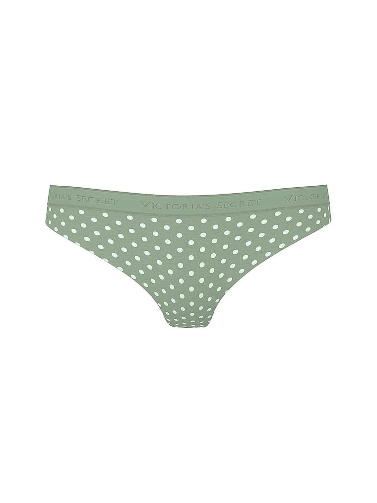 Bavlněné tanga s logem v pase. Produkt je vzorovaný a pochází z kolekce Cotton.