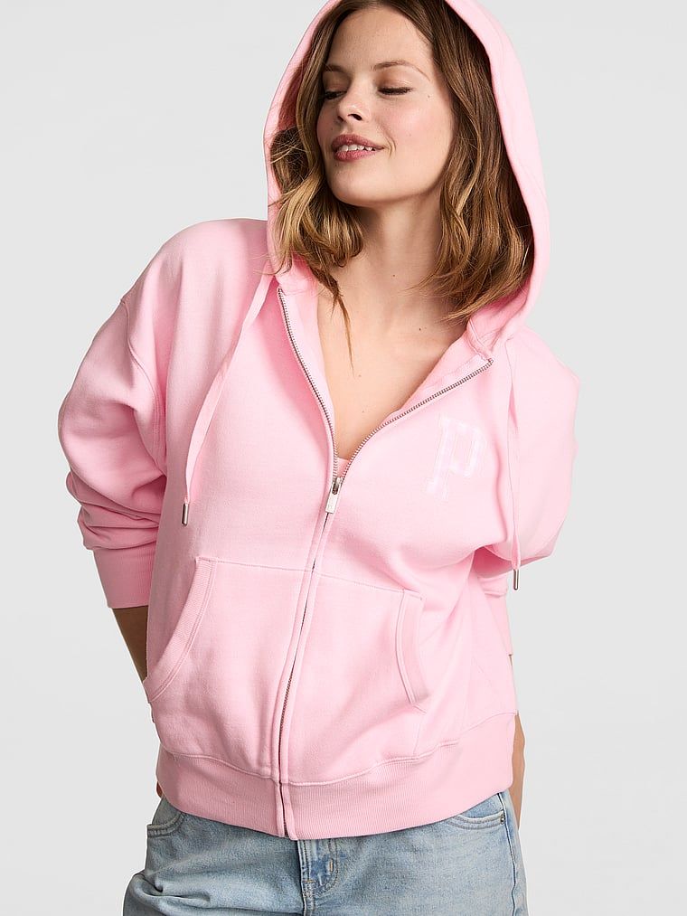 Mikina s kapucí Campus Fleece na zip po celé délce