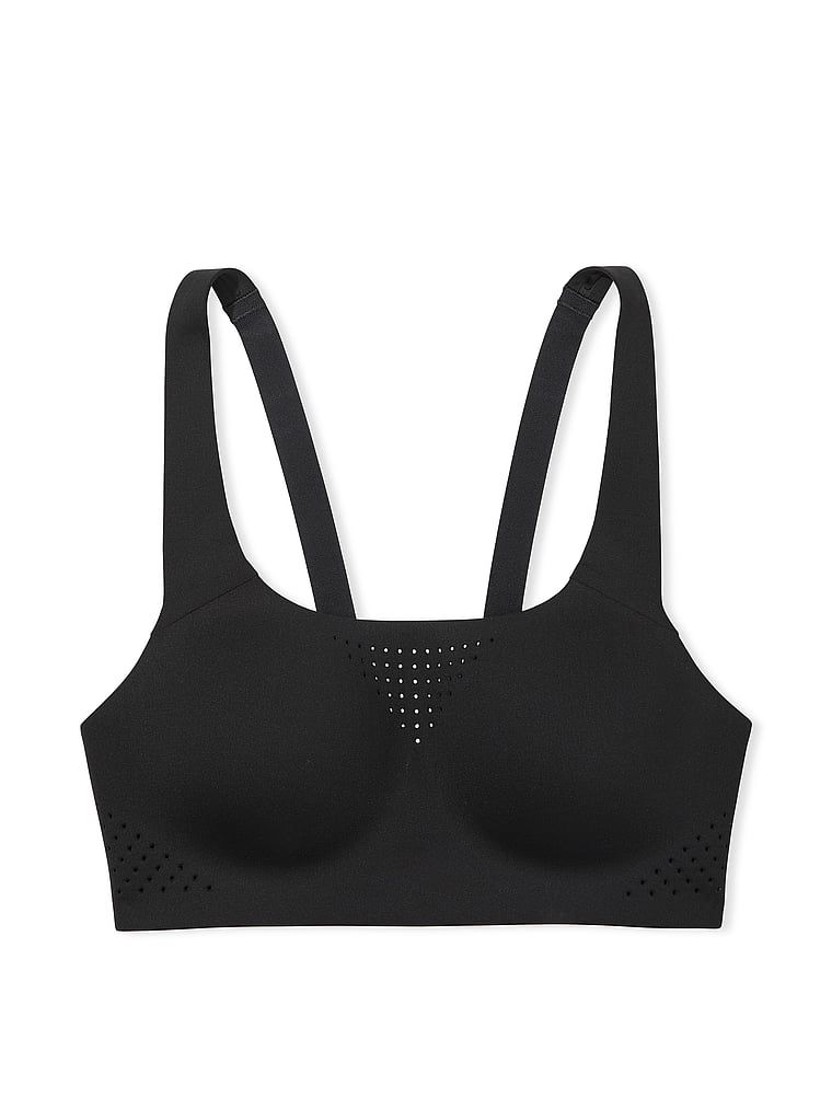Sportovní podprsenka s maximální podporou Featherweight Max. Produkt je černý a pochází z kolekce VSX.