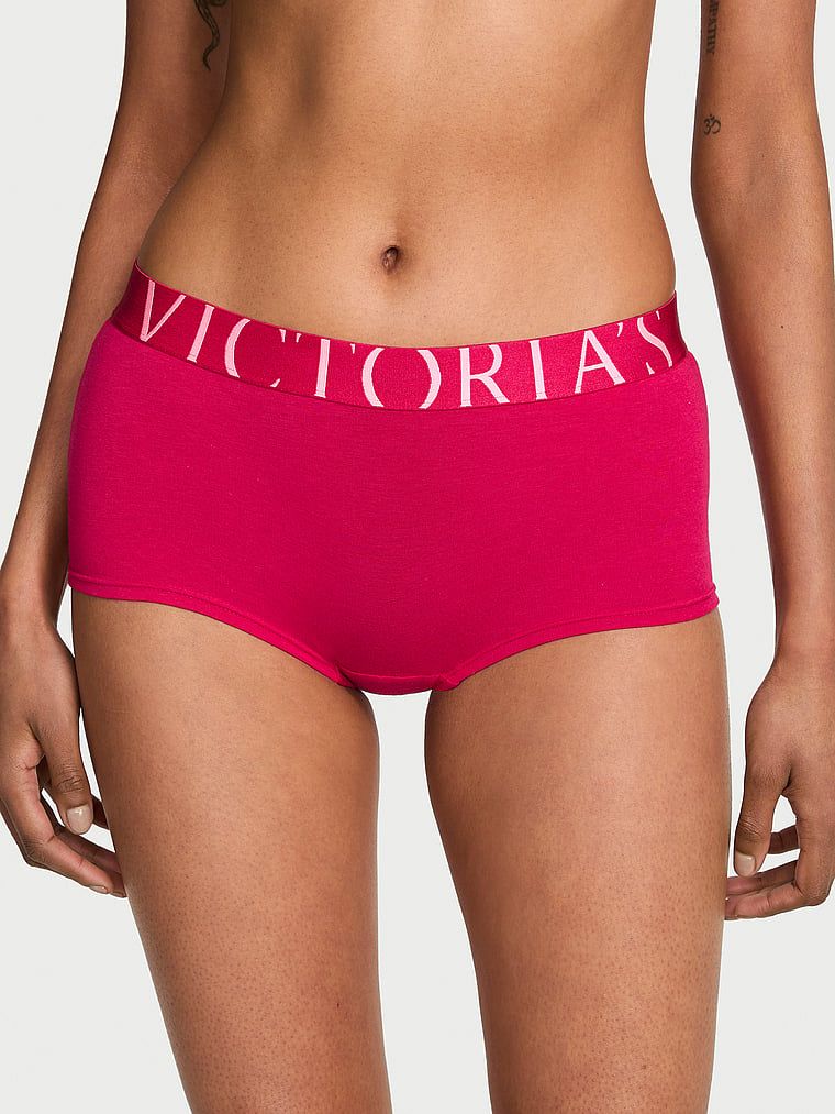 Logo Boyshorts s explodovaným Cotton. Produkt je růžové barvy a pochází z kolekce Cotton.