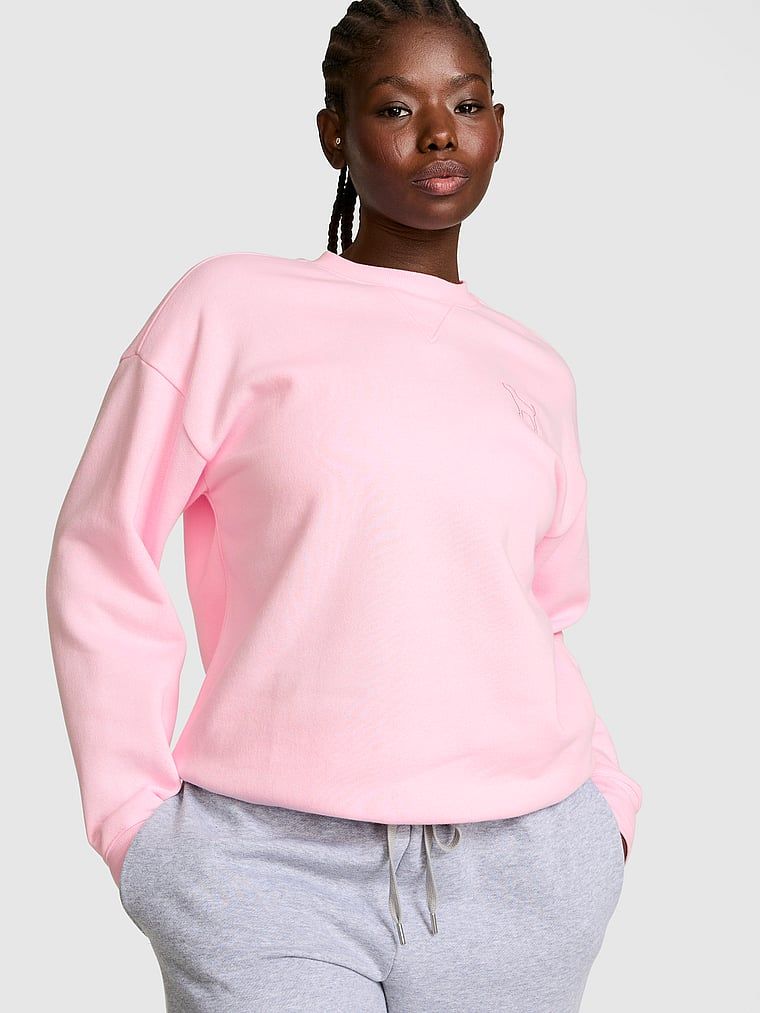 PINK Mikina Campus Fleece s kulatým výstřihem