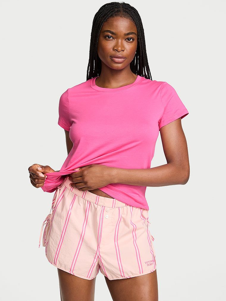 Victoria's Secret Dokonalé bavlněné tričko Mix & Match Sleep