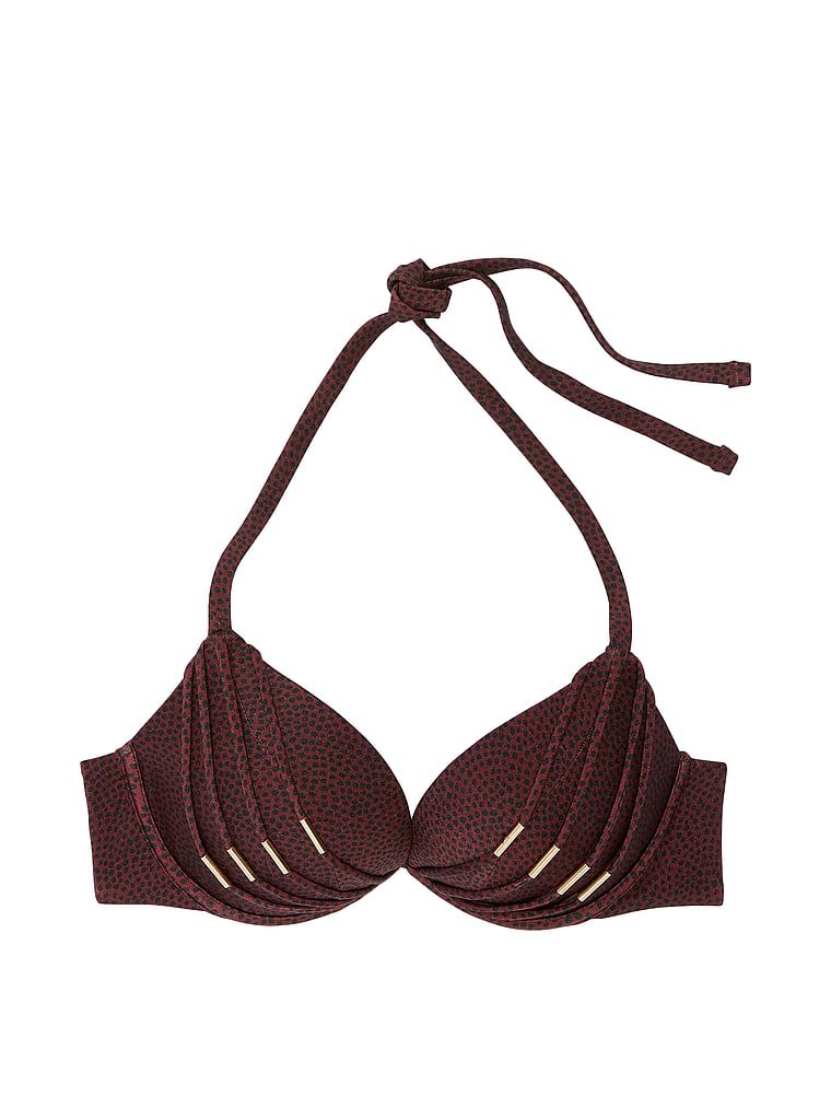 Push-up horní díl VS Archives Banded. Produkt je vzorovaný a pochází z kolekce Victoria's Secret Swim.