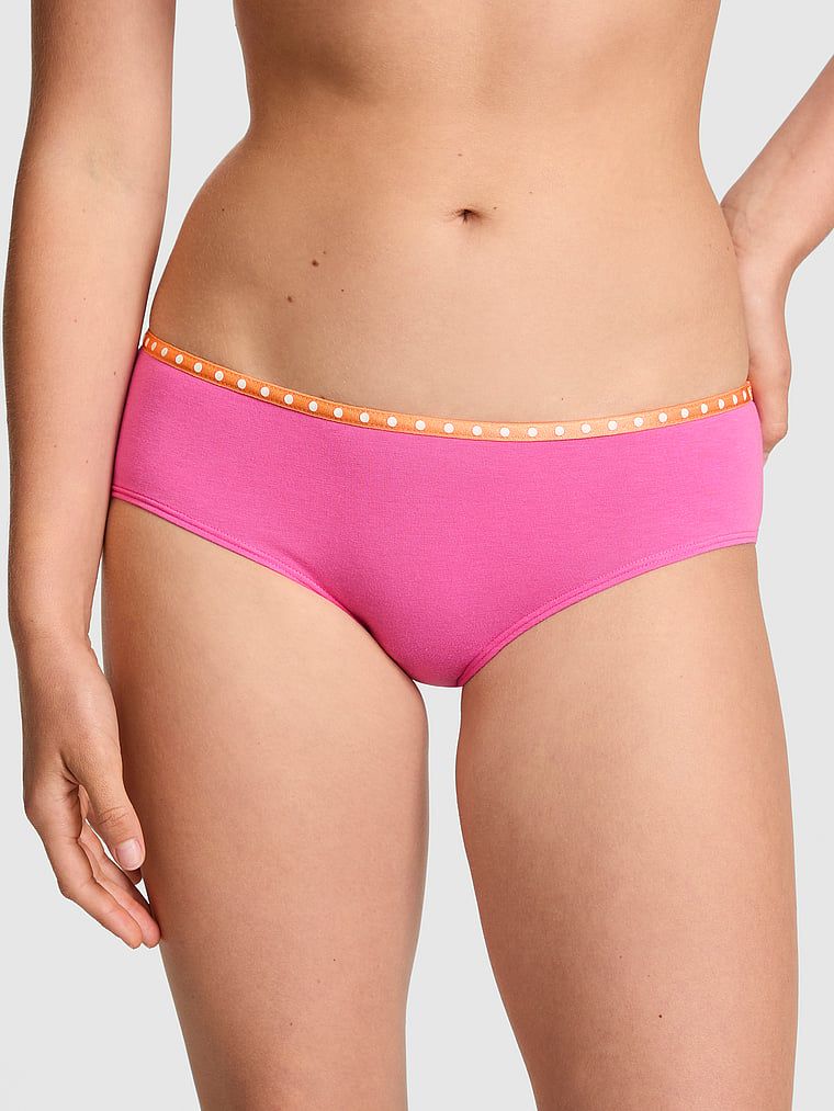 Bavlněné hiphugger kalhotky s logem PINK