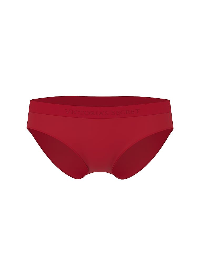 Bezešvé lesklé bikiny kalhotky. Produkt má červenou barvu a pochází z kolekce Bezešvé.