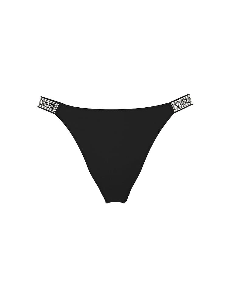 Brazilské kalhotky s brazilskými proužky Shine Strap. Produkt je černý a pochází z kolekce Very Sexy.