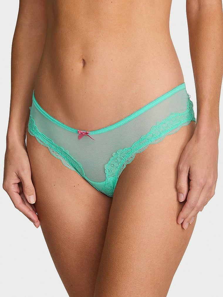 Victoria's Secret Vyzývavé kalhotky ze síťoviny a krajky