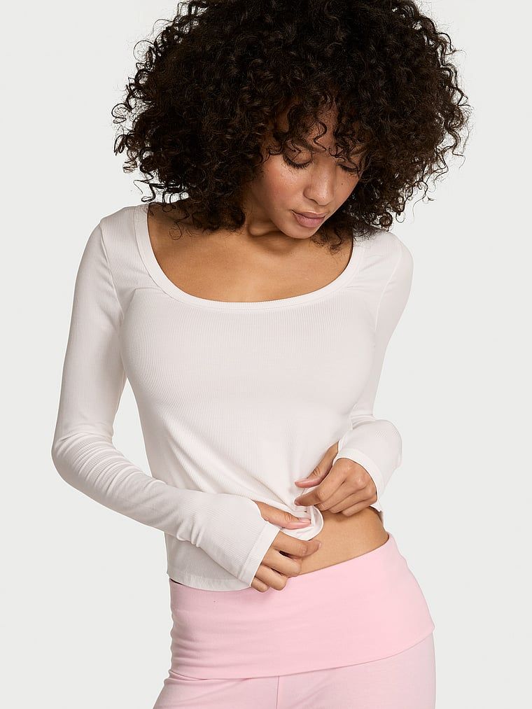 Angel Essentials Tričko VS Iconic Rib s dlouhým rukávem