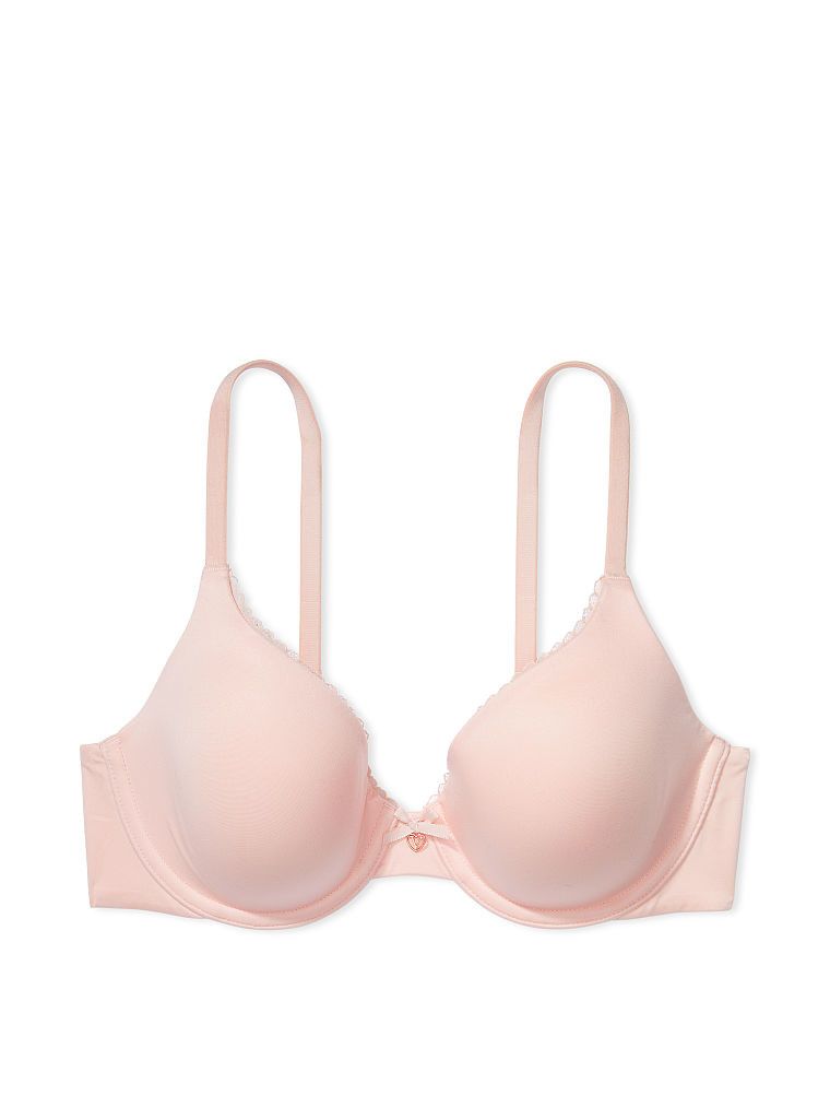 Mírně vyztužená podprsenka se silně vsazenými košíčky Infinity Edge. Produkt je růžový a pochází z kolekce Body by Victoria.
