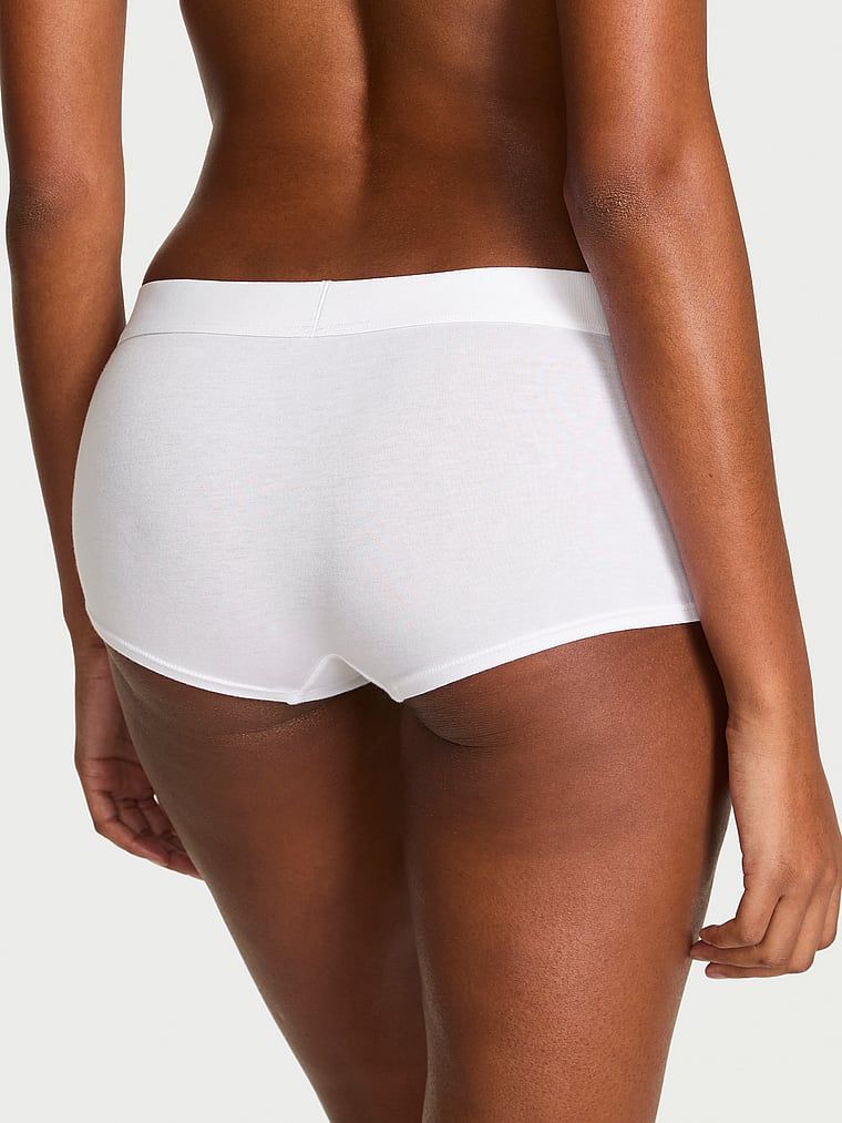 Bavlněné šortky s lesklým logem Shine Patch. Výrobek je bílé barvy a pochází z kolekce Cotton.