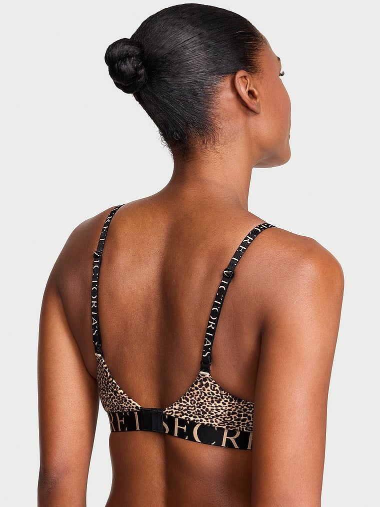 Mírně vycpaná bavlněná podprsenka Exploded Logo Demi. Produkt je vzorovaný a pochází z kolekce triček.