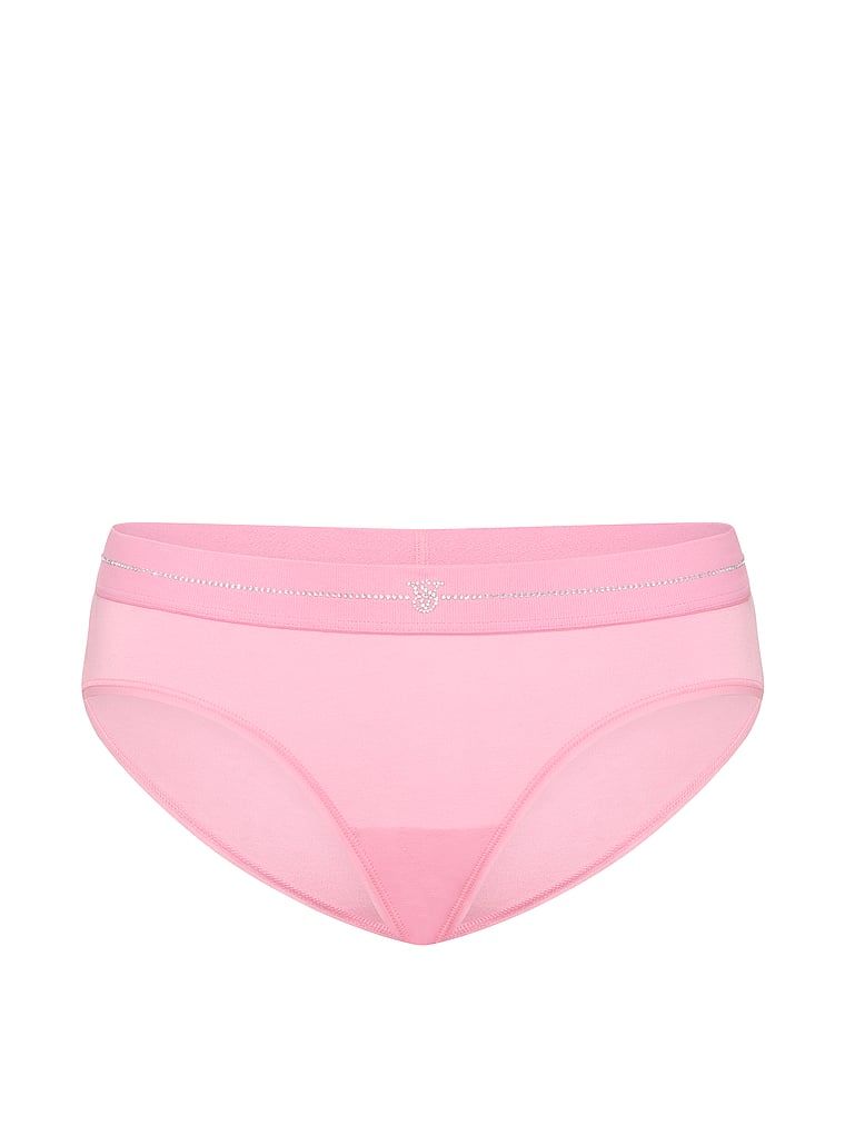 Shin Logo Hiphugger bavlněné kalhotky. Produkt je růžové barvy a pochází z kolekce Cotton.