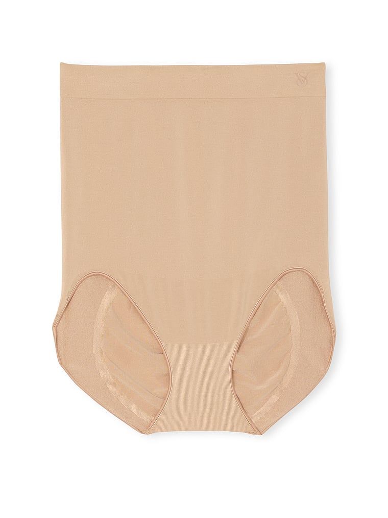 Tvarující kalhotky s vysokým pasem Shapewear od Victoria. Produkt je béžový a pochází z kolekce Victoria's Secret.