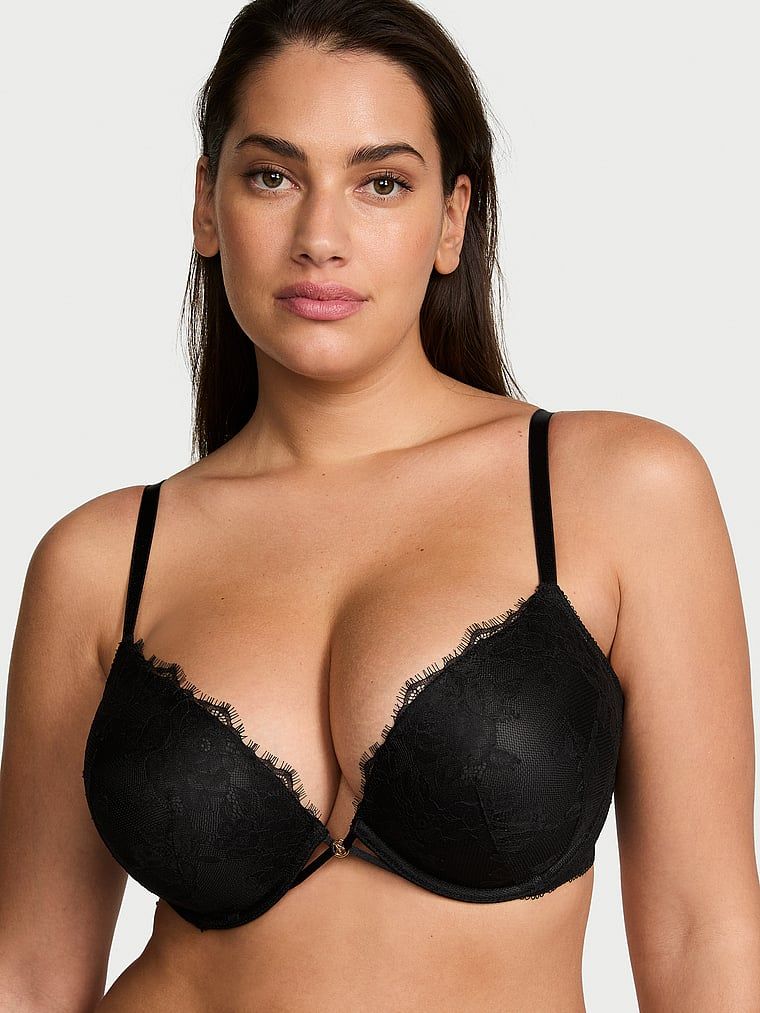Very Sexy Push-Up podprsenka Bombshell s krajkou s růžemi, která přidává až 2 velikosti košíčků