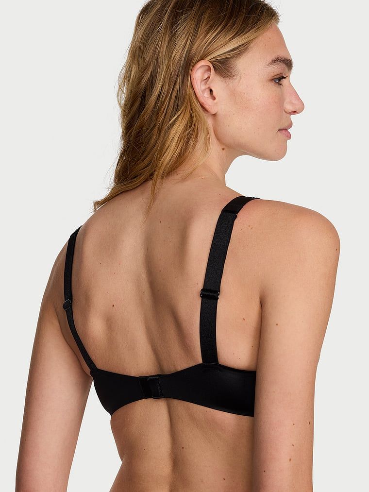 Podprsenka na push-up s lesklými ramínky Ombre Shine. Produkt je černý a pochází z kolekce Very Sexy.