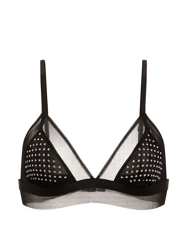 Lesklá braletta podprsenka s krystaly Shine. Produkt je černý a pochází z kolekce Very Sexy.