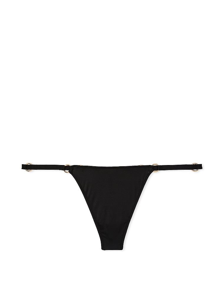 Ring Hardware tanga s kroužky. Produkt je černý a pochází z kolekce Very Sexy.