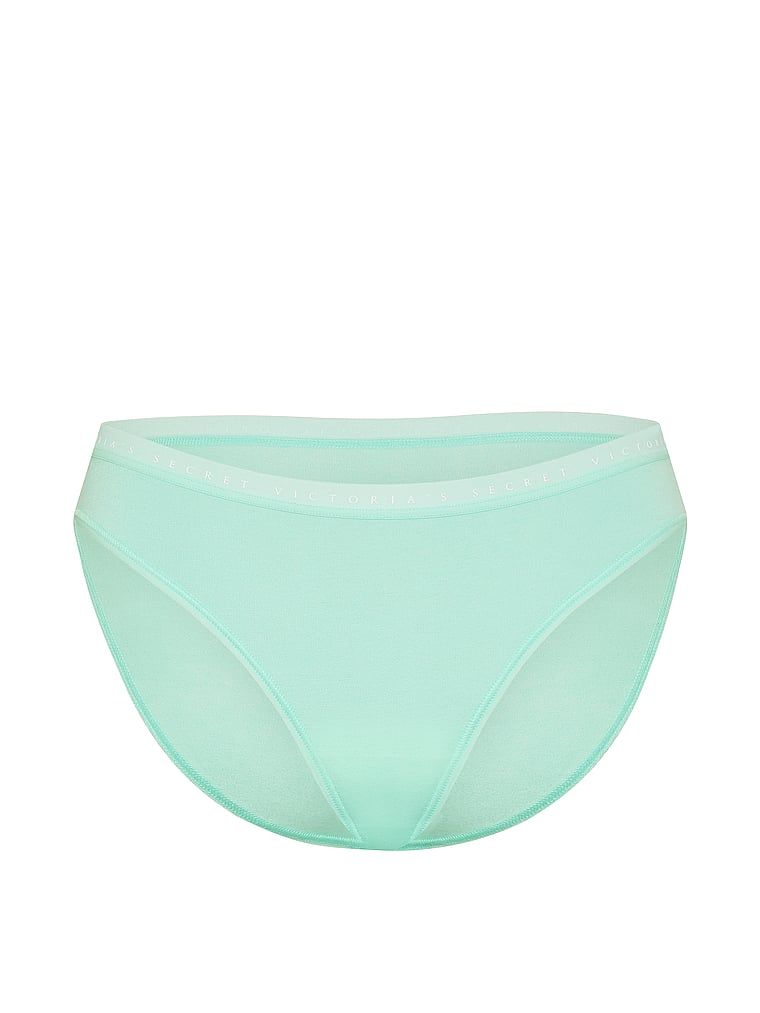 Bavlněné kalhotky v bikinách. Produkt je zelené barvy a pochází z kolekce Victoria's Secret.