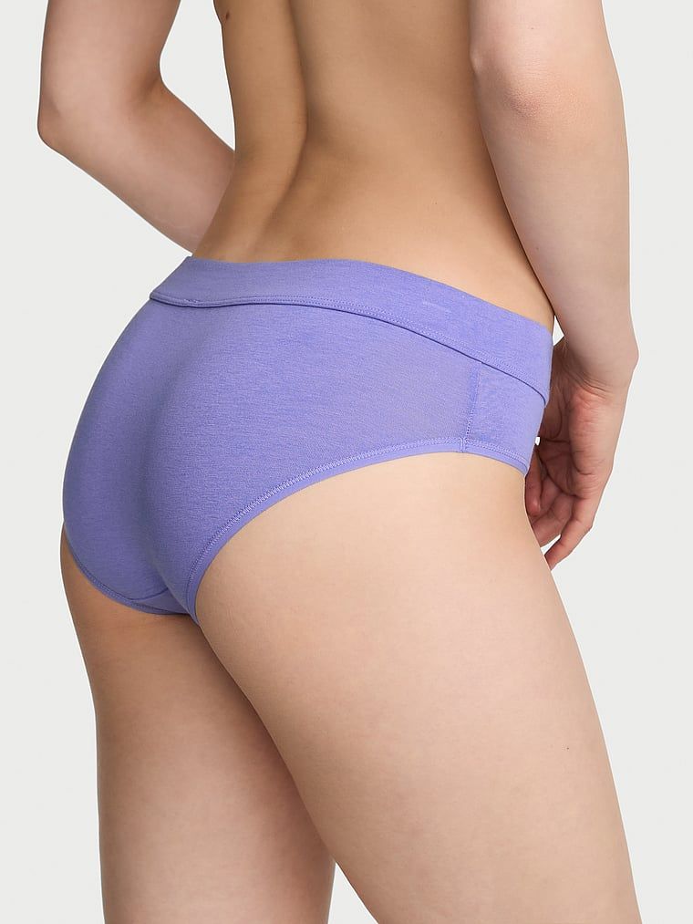 Bavlněné kalhotky s přišitým krajkovým logem Hiphugger. Produkt je modrý a pochází z kolekce Cotton.