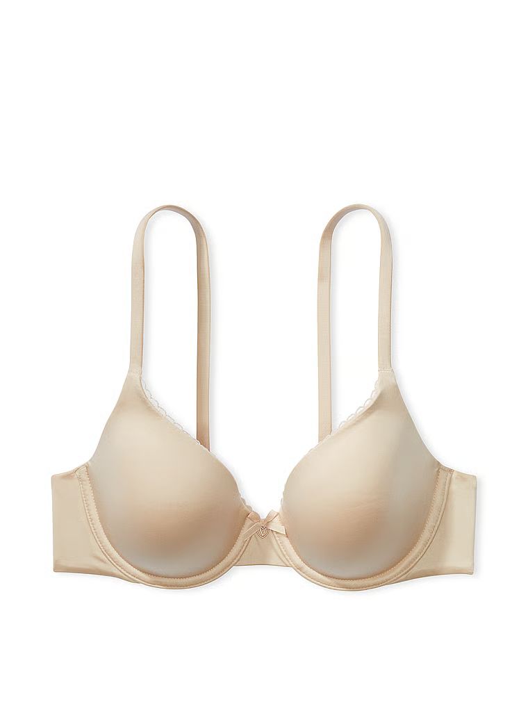 Mírně vyztužená podprsenka se silně vsazenými košíčky Infinity Edge. Produkt je béžový a pochází z kolekce Body by Victoria.