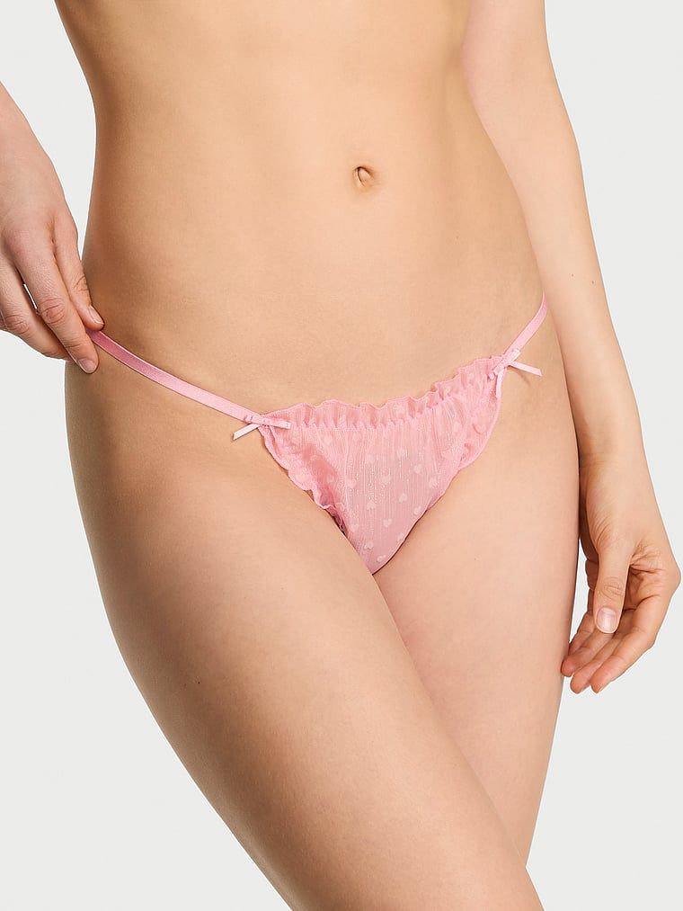 Srdcové šifonové tanga. Produkt je vzorovaný a pochází z kolekce Dream Angels.