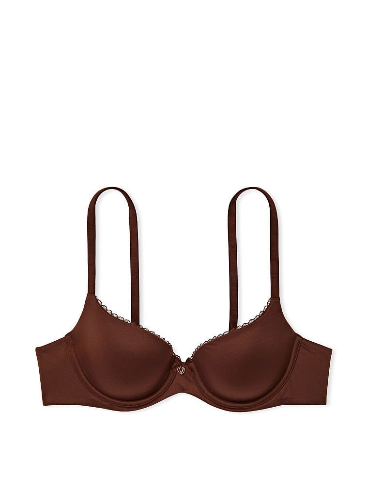 Hladká lehce podšitá Demi mírně vyztužená podprsenka. Produkt je hnědý a pochází z kolekce Body by Victoria.
