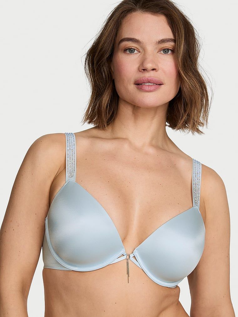 Very Sexy Demi podprsenka s ombré proužky, lesklými ramínky, lehce podšitá, s hlubokým výstřihem