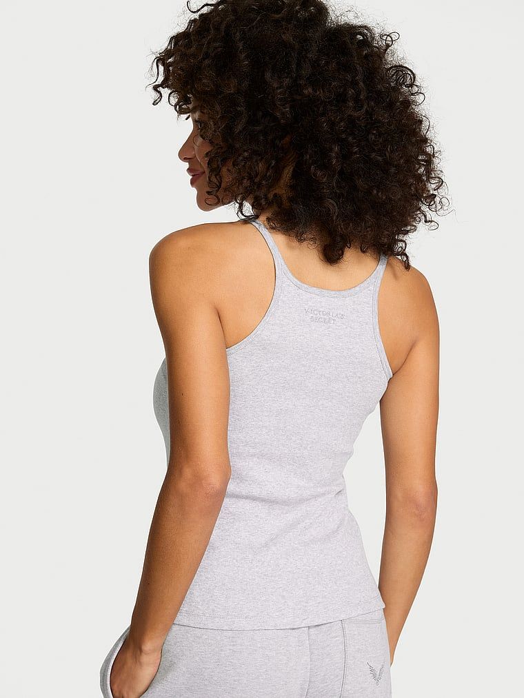 Mix & Match bavlněné noční top. Produkt je šedé barvy a pochází z kolekce Victoria's Secret.