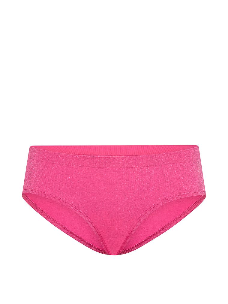 Spodní prádlo z lesklého materiálu Shimmer Hiphugger. Produkt je růžové barvy a pochází z kolekce Seamless.