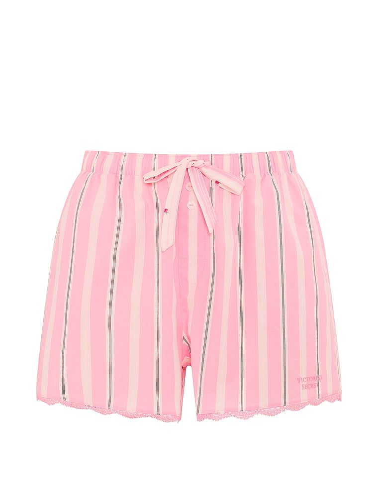 Mix & Match bavlněné pyžamové kraťasy Heritage. Produkt má vzorovanou barvu a pochází z kolekce Victoria's Secret.